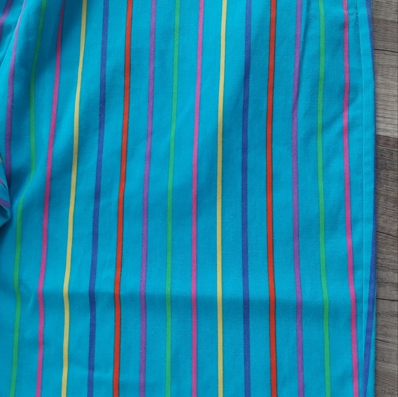 Vintage 80s 90s Striped Romper Medium - Picture 7 of 10